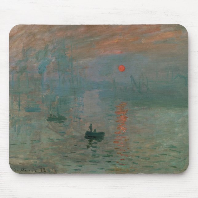 Tapis De Souris Claude Monet - Impression, lever de soleil (Devant)