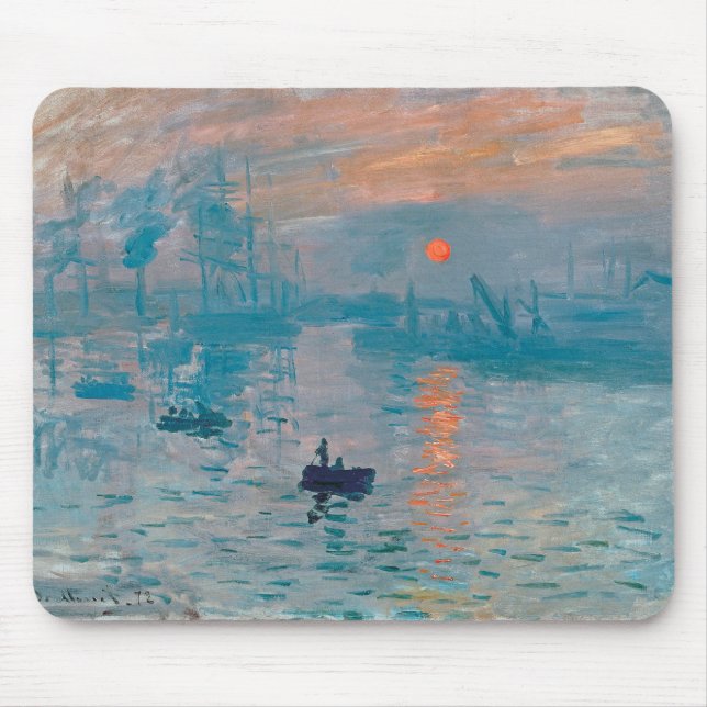 Tapis De Souris Claude Monet Impression Sunrise Français (Devant)