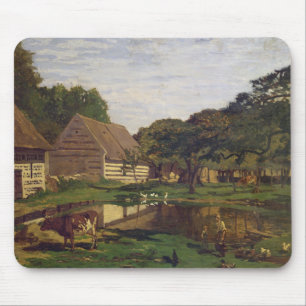 Tapis De Souris Claude Monet une basse cour en Normandie