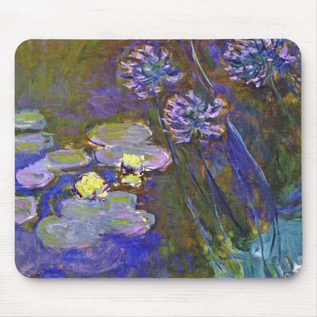 Tapis De Souris Claude Monet Water Lilies Agapanthus (Devant)