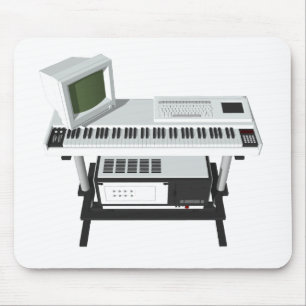 Tapis De Souris clavier d'échantillonneur de style des années 80 :