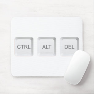 Tapis De Souris Clavier d'ordinateur CTRL ALT DEL de SlipperyJoe