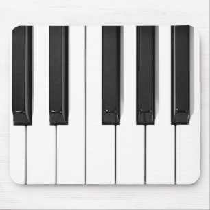 Tapis De Souris Clavier Piano Noir & Blanc Design Mousepad
