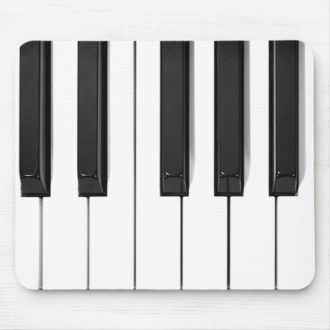 Tapis De Souris Clavier Piano Noir & Blanc Design Mousepad (Devant)