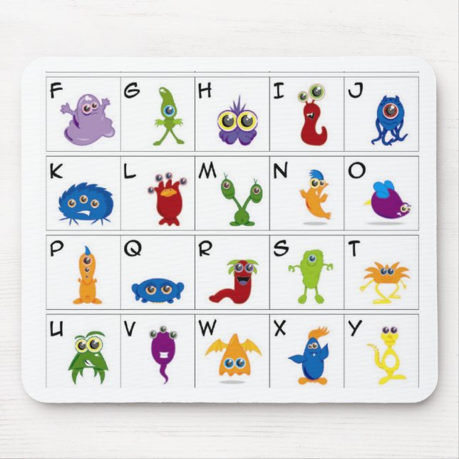 Tapis De Souris Clé de code - monstres (Devant)