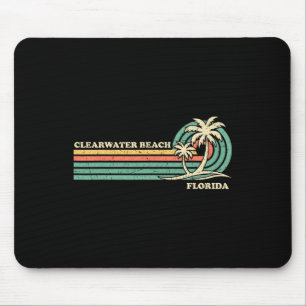 Tapis De Souris Clearwater Beach Floride Été Vintage Famille Vac