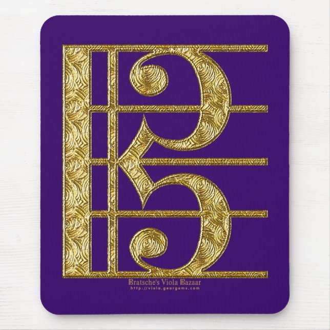 Tapis De Souris Clef d'alto d'or (Devant)