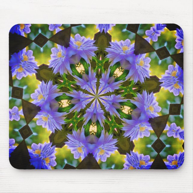Tapis De Souris Clematis Abstrait Flower Art (Devant)