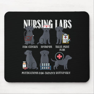 Tapis De Souris Cliniques infirmières Black Dog Paw-Cedures Hallow