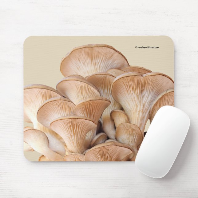 Tapis De Souris Closeudo d'une colonie de champignons huîtres (Avec souris)