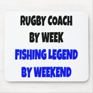 Tapis De Souris Coach rugby légende pêche