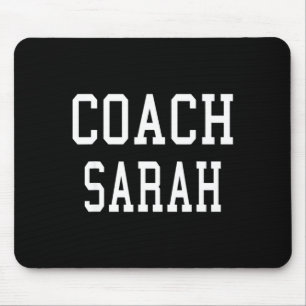 Tapis De Souris Coach Sarah Équipe de football personnalisée T-shi
