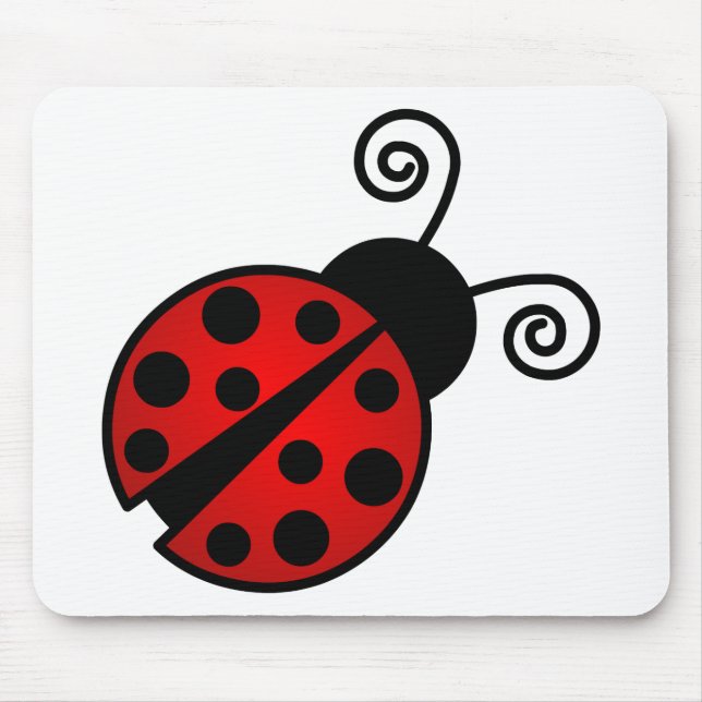 Tapis De Souris Coccinelle mignonne - rouge et noir (Devant)