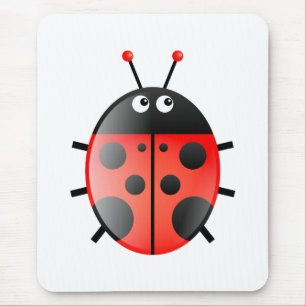 Tapis De Souris Coccinelle rouge