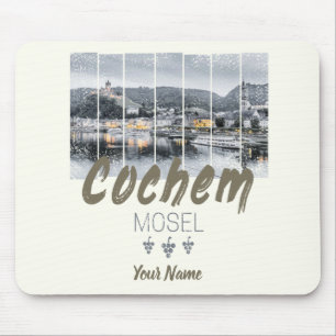 Tapis De Souris Cochem sur la Moselle Allemagne Souvenir Vintage