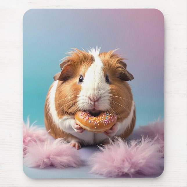 Tapis De Souris Cochon De Guinée Mignonne Avec Gradient Pastel De  (Devant)