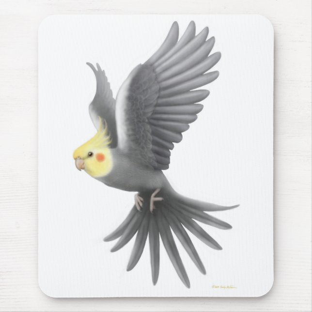 Tapis De Souris Cockatiel Mousepad de vol (Devant)
