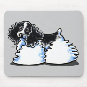 Tapis De Souris Cocker blanc noir de Parti