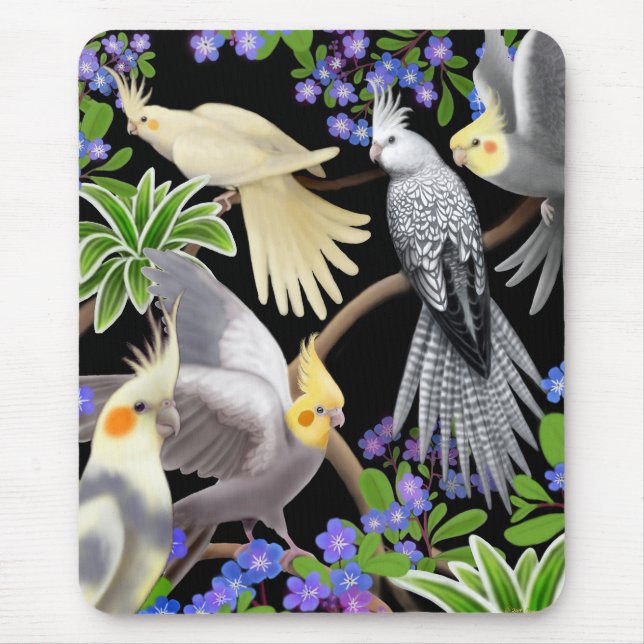 Tapis De Souris Cocktails et fleurs Mousepad (Devant)