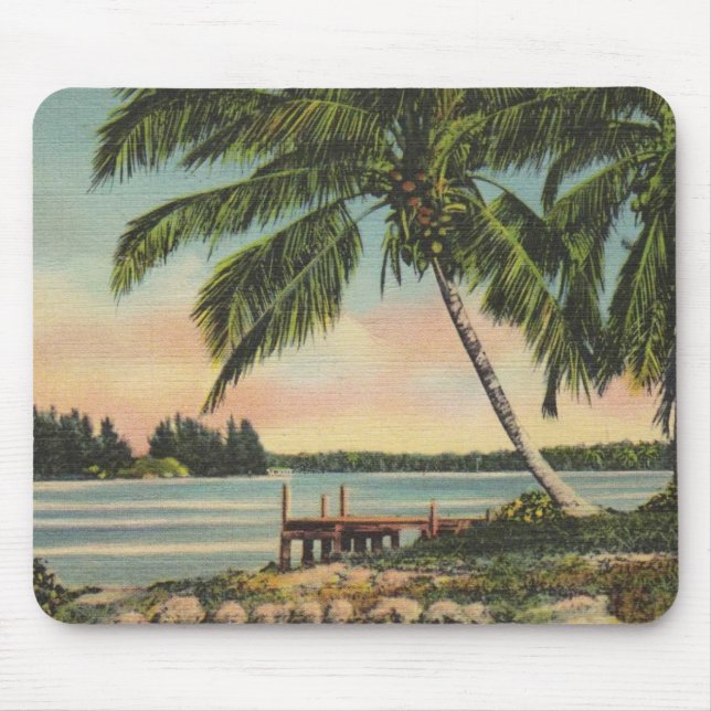 Tapis De Souris Cocotiers vintages (Devant)
