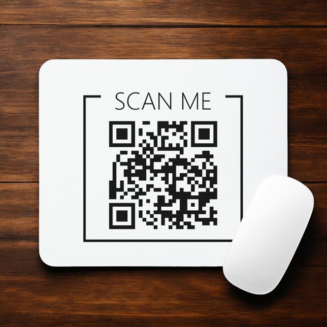 Tapis De Souris Code QR Minimaliste Professionnel Scannez-Moi  (Créateur téléchargé)