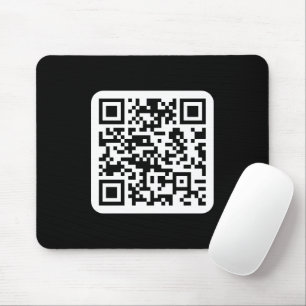 Tapis De Souris Code QR moderne modifiable Blanc noir ou toute c