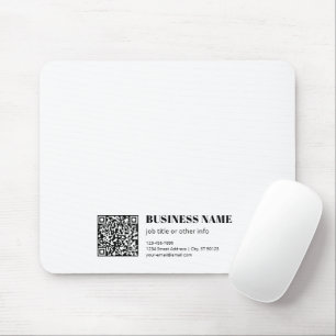 Tapis De Souris Code QR personnalisé & Texte rétro-moderne modifia