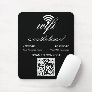 Tapis De Souris Code QR personnalisé Wifi Internet Scan pour se co