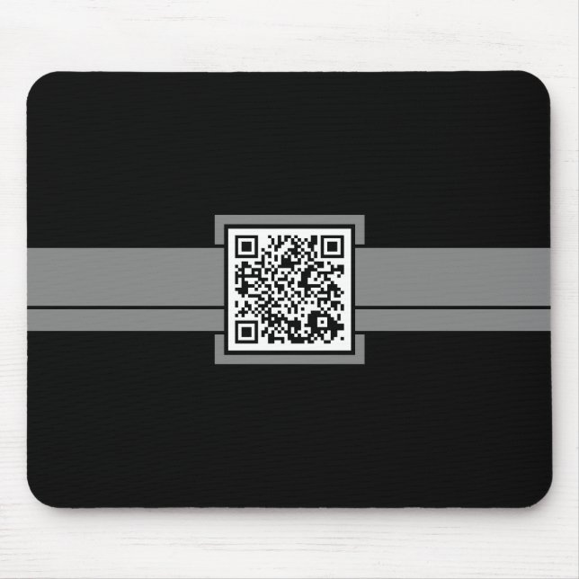 Tapis De Souris code QR professionnel : ruban gris (Devant)