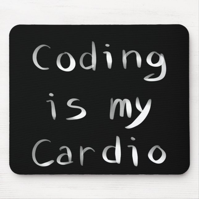 Tapis De Souris Coding est mon Coder programmeur Cardio Funny (Devant)