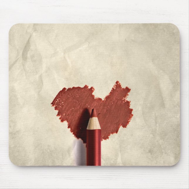 Tapis De Souris Coeur à motifs dessinés (Devant)
