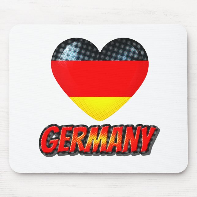 Tapis De Souris Coeur Allemagne (Devant)