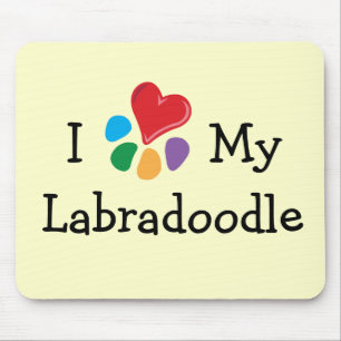 Tapis De Souris Coeur animal de Lover_I mon Labradoodle