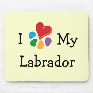 Tapis De Souris Coeur animal de Lover_I mon Labrador