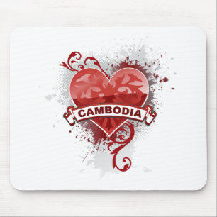Tapis De Souris Coeur Cambodge