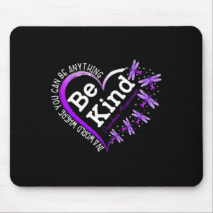 Tapis De Souris Coeur de libellule Soyez gentil Violet Surdose de