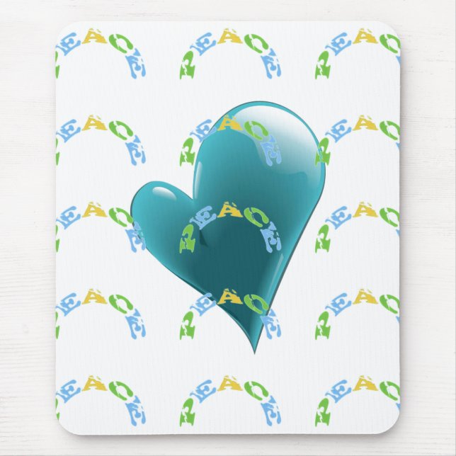 Tapis De Souris coeur de paix (Devant)
