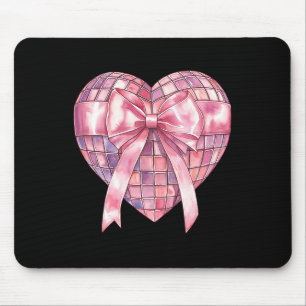 Tapis De Souris Cœur disco rose coquette Saint-Valentin girly Vale