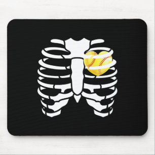 Tapis De Souris Coeur doux dans les côtes Skeleton Halloween Costu