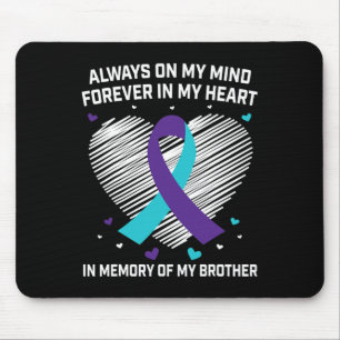 Tapis De Souris Coeur En Mémoire De Mon Frère Sensibilisation Au S