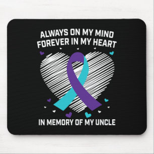 Tapis De Souris Coeur En Mémoire De Mon Oncle Sensibilisation Au S