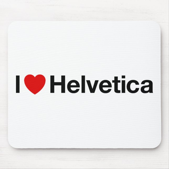 Tapis De Souris Coeur I helvetica (Devant)