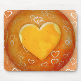 Tapis De Souris Coeur jaune