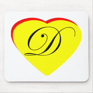 Tapis De Souris Coeur Jaune Rouge D Faire-part de mariage Le MUSÉE