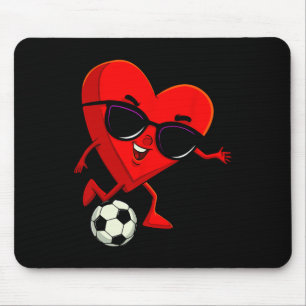 Tapis De Souris Cœur jouant au football Mignon Saint-Valentin Spor