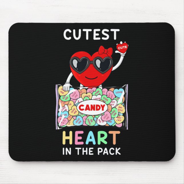 Tapis De Souris Coeur Le Plus Cur Dans Le Pack Amusant Valentines  (Devant)
