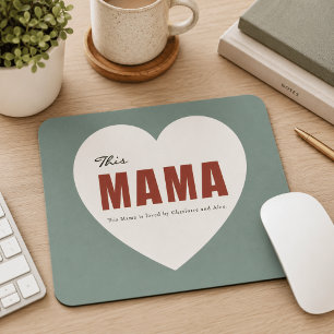 Tapis de souris Cœur Maman Personnalisé Moderne
