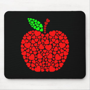 Tapis De Souris Cœur mignon pomme rouge hommes femmes drôle Valent