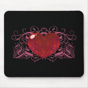 Tapis De Souris Coeur Opal Fire