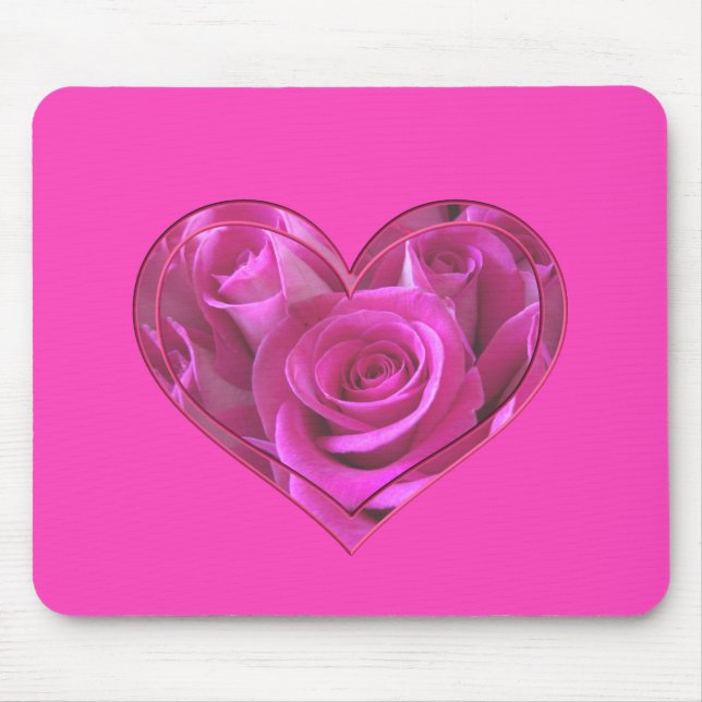 Tapis De Souris Coeur rose (Devant)